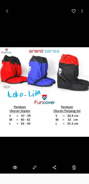 Cover Shoes Grand Funcover V2 Jas Sepatu V2.0 Versi New 2016 Alas Sol Karet