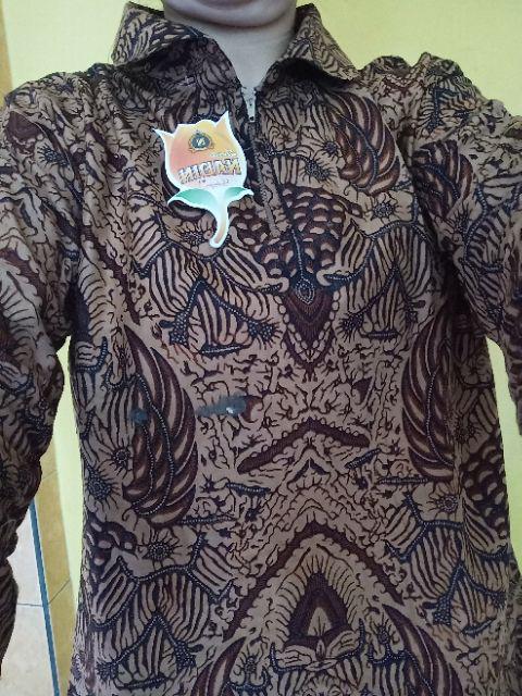 Tunic Latansa Genes Zipper Busui Jumbo Big Size Besar Tunik Batik Seragaman Batik Kerja Kantor