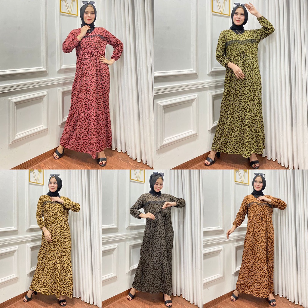 1KG MUAT 4PCS | DRESS GAMIS RAYON TIGERA HITS OOTD SELEBGRAM FASHION GROSIR MURAH WANITA