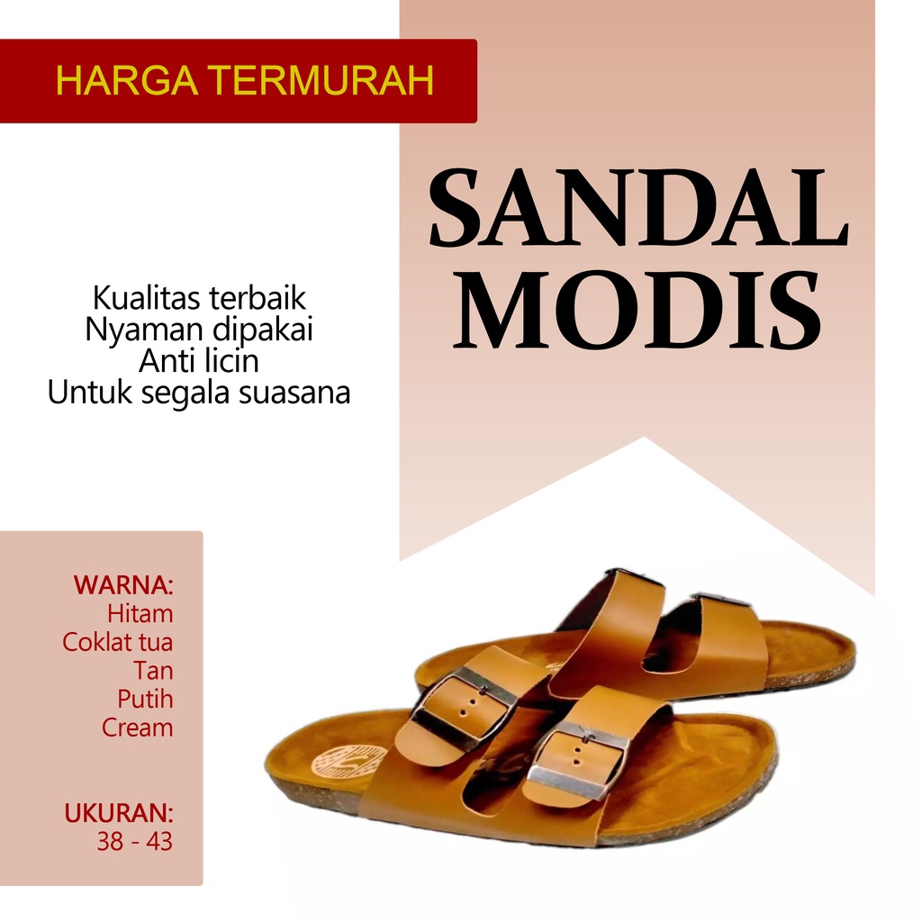 PROJACK SANDAL CASUAL KULIT PU PRIA/ SELOP REMAJA COWOK TERBARU