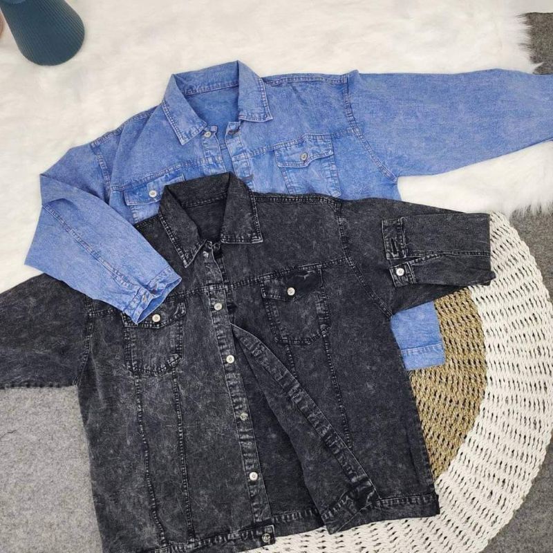 Jaket Couple Pasangan Ayah Ibu dan Anak / Jaket Jeans Couple