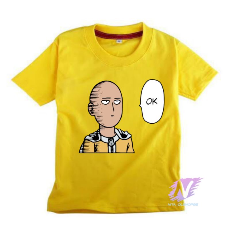 kaos one punch man kaos anak karakter anime