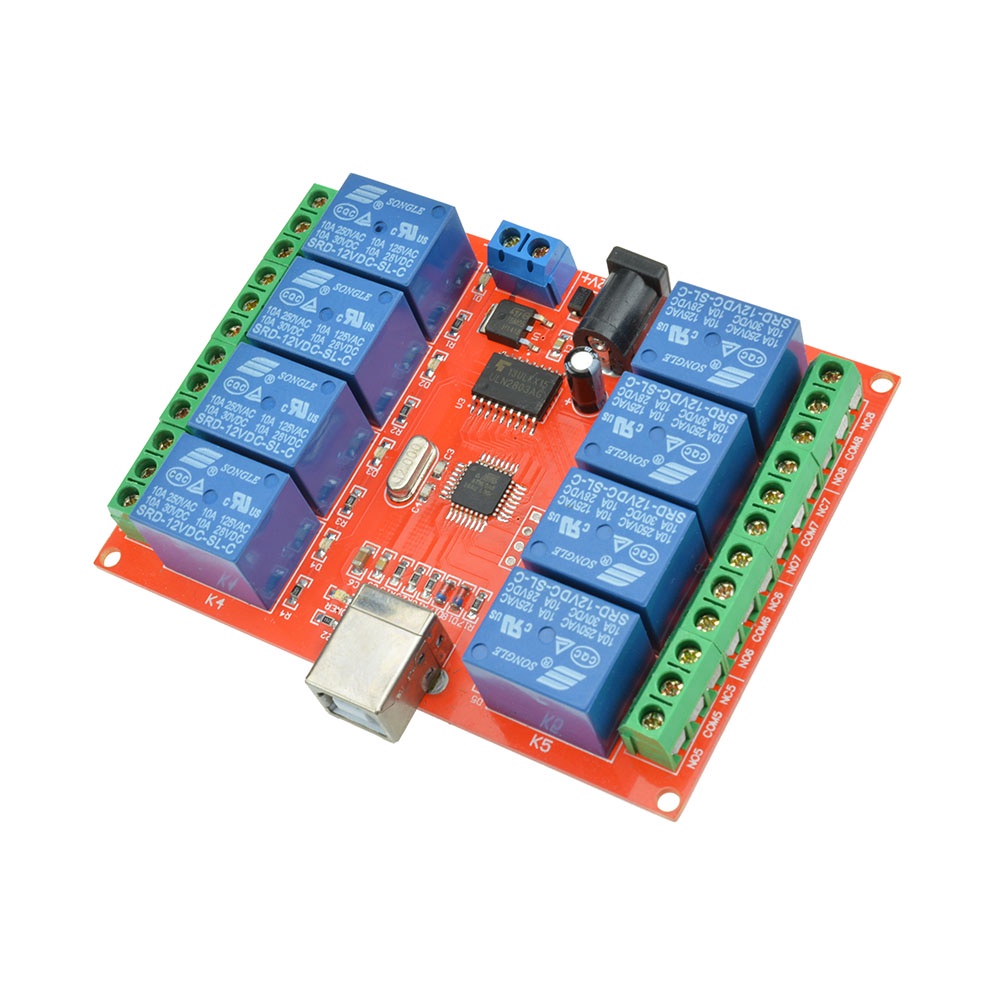 ✫〖ready to ship/COD〗✫ Control 12V USB Relay 8 Channel Programmable untuk Smart Home