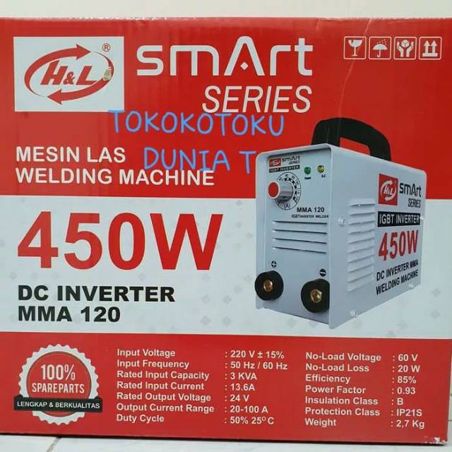 Mesin Las Listrik 450W Inverter Las Merk H&amp;L 120A