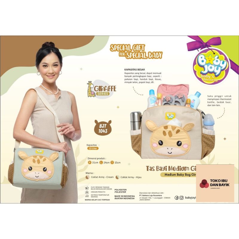 Baby Joy Tas Bayi Sedang  Giraffe Series - BJT 1044/1043/1042