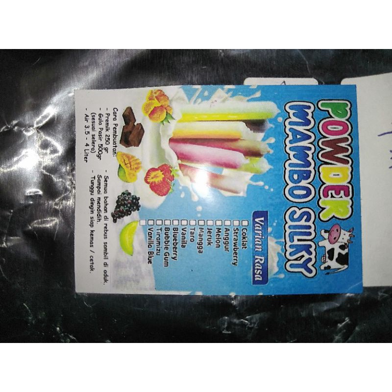 

250 gr premik/ bubuk es mambo /pensil wawan kiko dll murah meriah