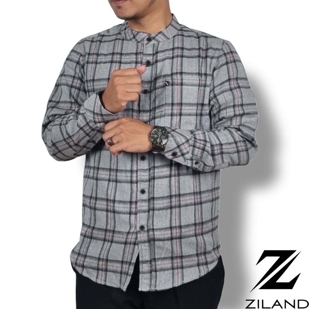 Kemeja Koko Pria Lengan Panjang Katun Flanel Premium New ZLN