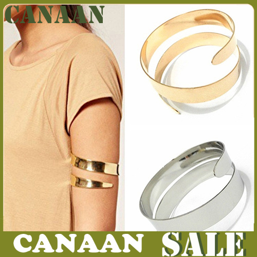 canaan Women's Punk Simple Coiled Spiral Upper Arm Cuff Armlet Armband Bangle Bracelet