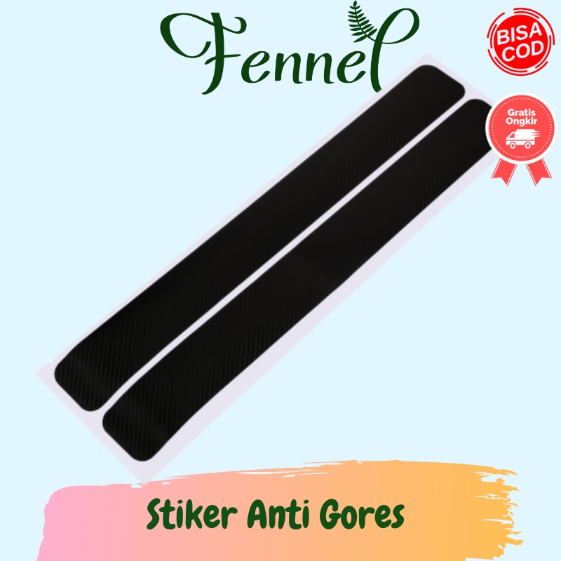 Stickers Carbon Fiber Anti Gores Bawah Pintu Mobil D-704