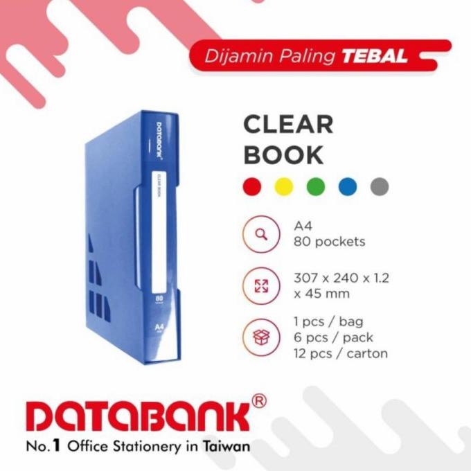 

Office & Stationery | Document Organizer | Databank - Clear Holder A4 80 Warna Tebal Berkualitas | Best Seller