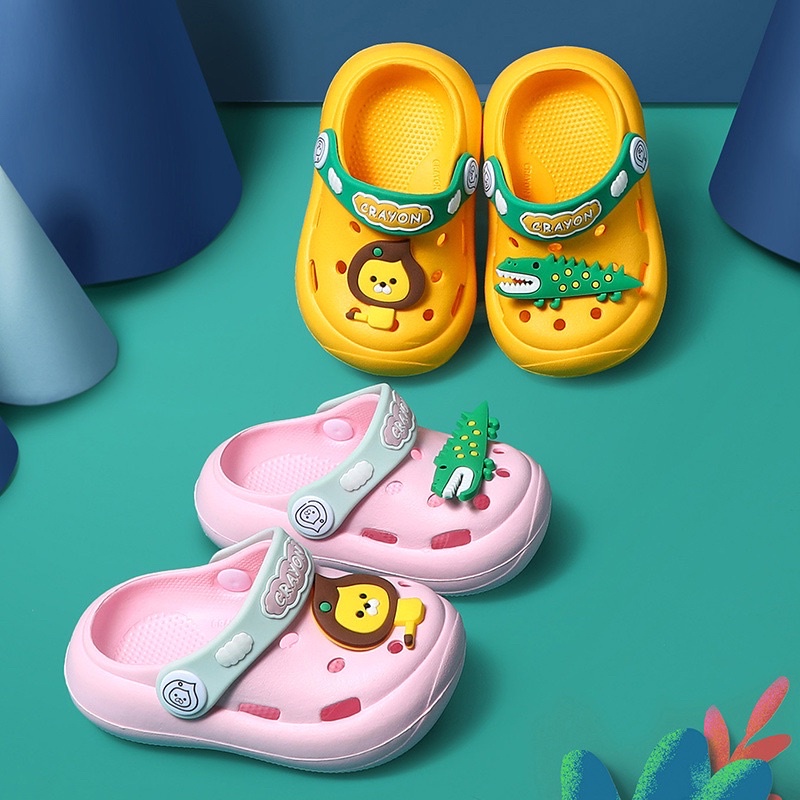 Sandal Anak Anak / Sendal Anak Laki Laki / Sendal Anak Perempuan/ Sandal Karet Model Croc Anak/ Sandal Slip On Karet Anak/ Sandal Slip On Anak Pengikat Kaki/ Sandal Anak EVA/ Sendal Crayon Anak/ Kids Sandal / Kids Flip Flop/ Kids EVA Rubber Shoes