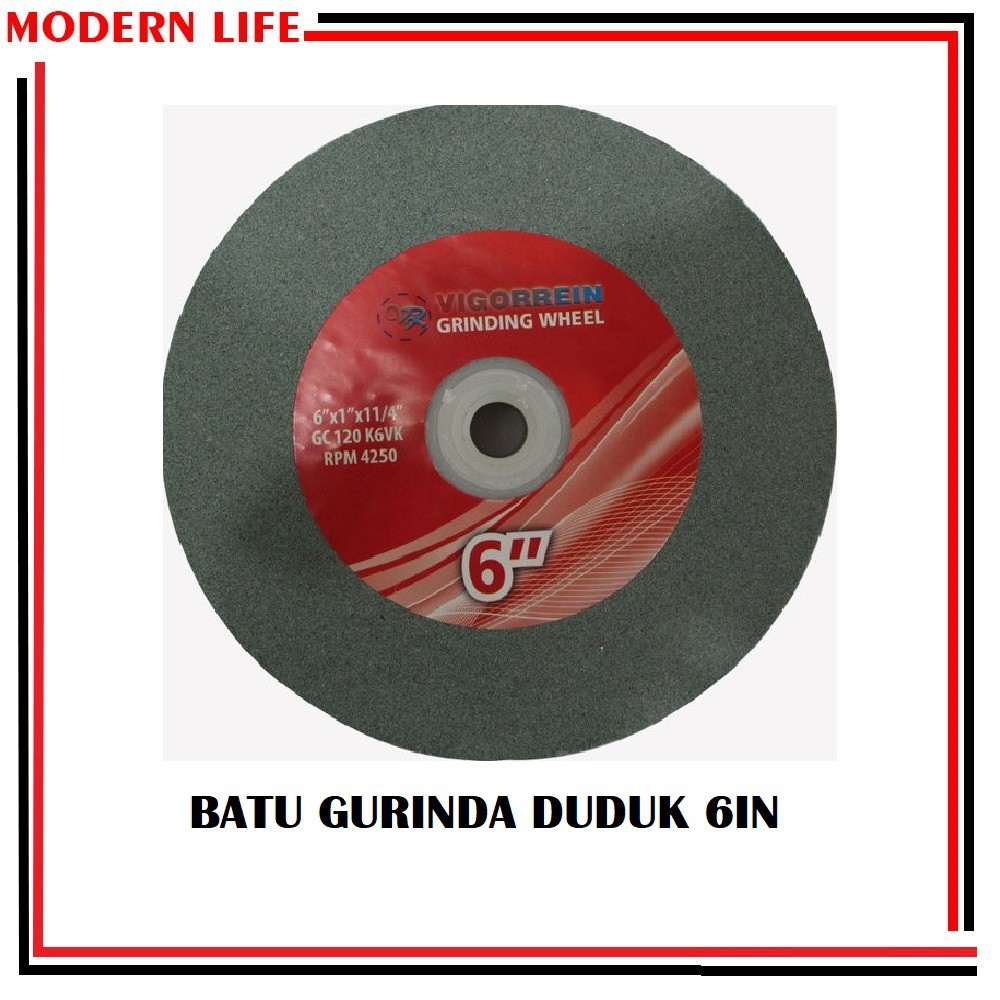 Batu Gurinda Duduk Green Silicon 6 In X 25 Mm X 25 Mm