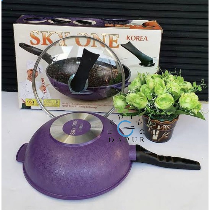 Wok pan skyone korea wajan nonstick