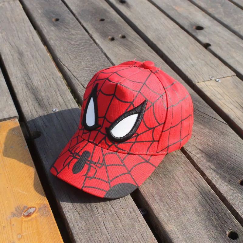 TOPI ANAK LAKI LAKI COWOK KEKINIAN KARAKTER SUPERHERO SPIDERMAN KID UMUR 3-7 TAHUN KOREA IMPORT A64