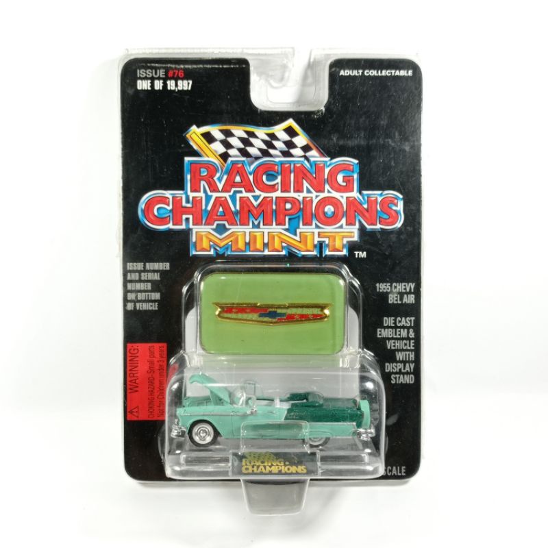 Diecast Racing Champions Mint 1955 Chevy Bel Air Cabriolet - Hijau