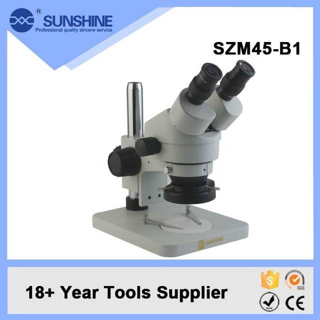 Teropong Mikroskop Ori Sunshine SZM45-B1 Pembesaran 7X-45X dengan Lampu LED - Mikroscope Microscope