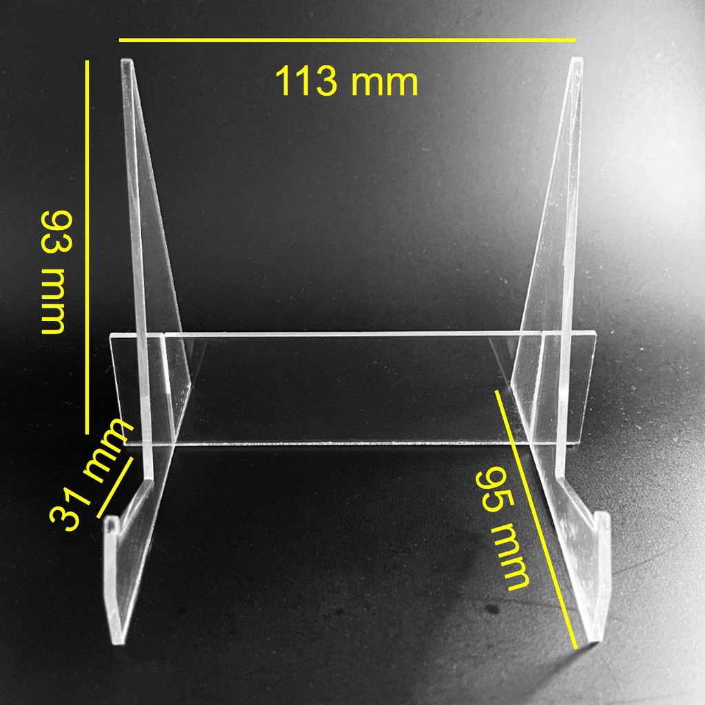 Stand Buku Display Penahan Buku Akrilik Clear Book Stand Ganjal Buku