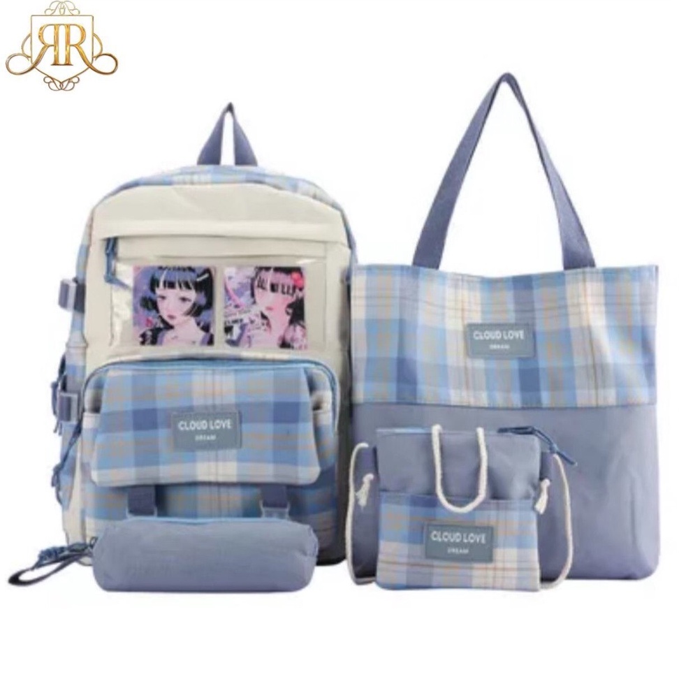 tas ransel 4 in 1/ bacpack anime pastel