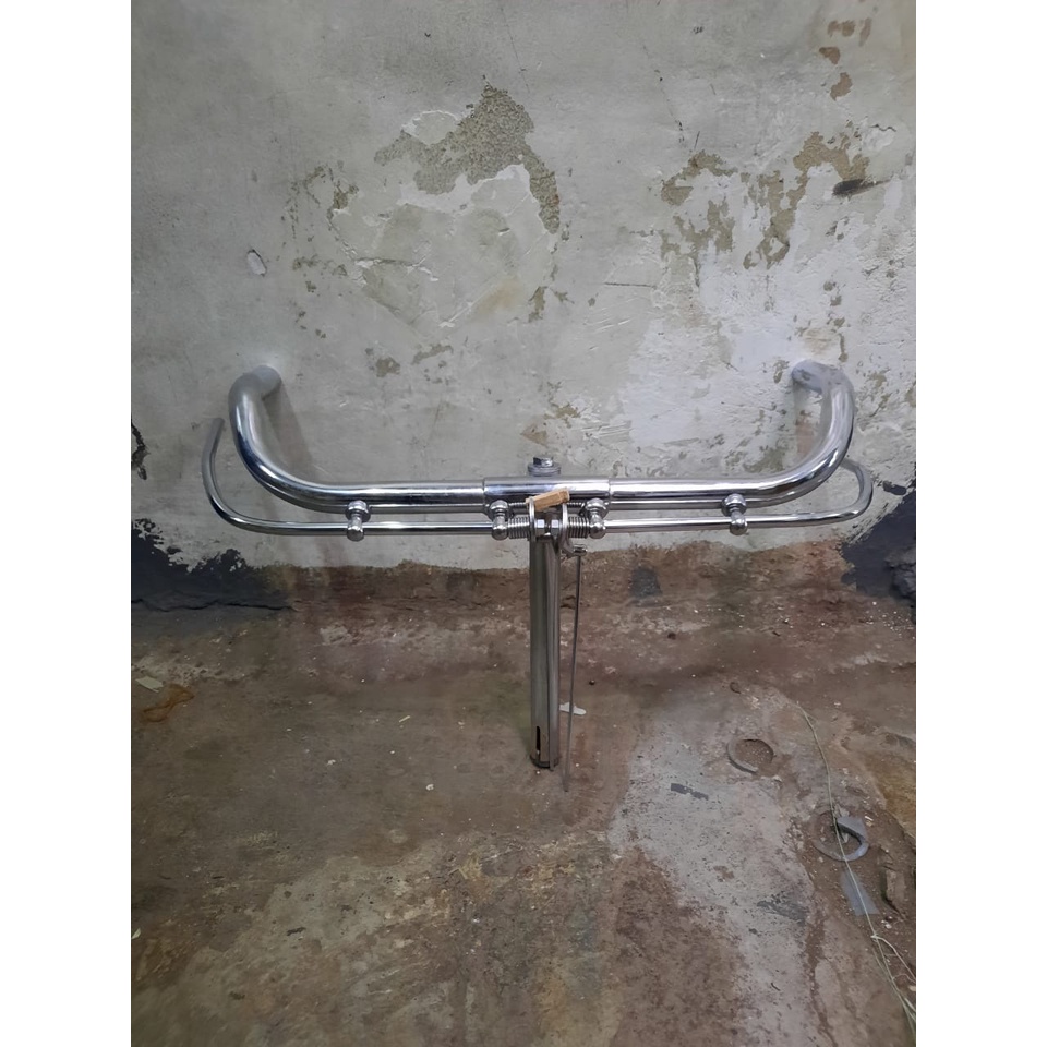 TERMURAH!!! Stang + Stem Sepeda 28 RRT / Warna Chrome / Realpict