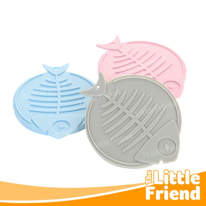 Penutup Kaleng Makanan Kucing Anjing Silicone Tebal Premium MOTIF IKAN