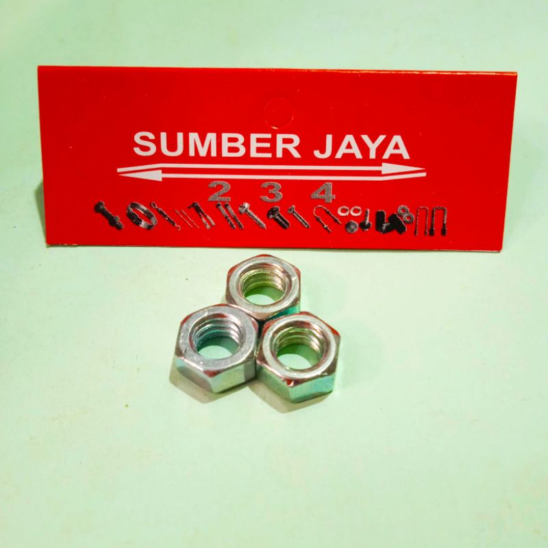 Mur M5 5/16 putih ISI 25PCS TERMURAH