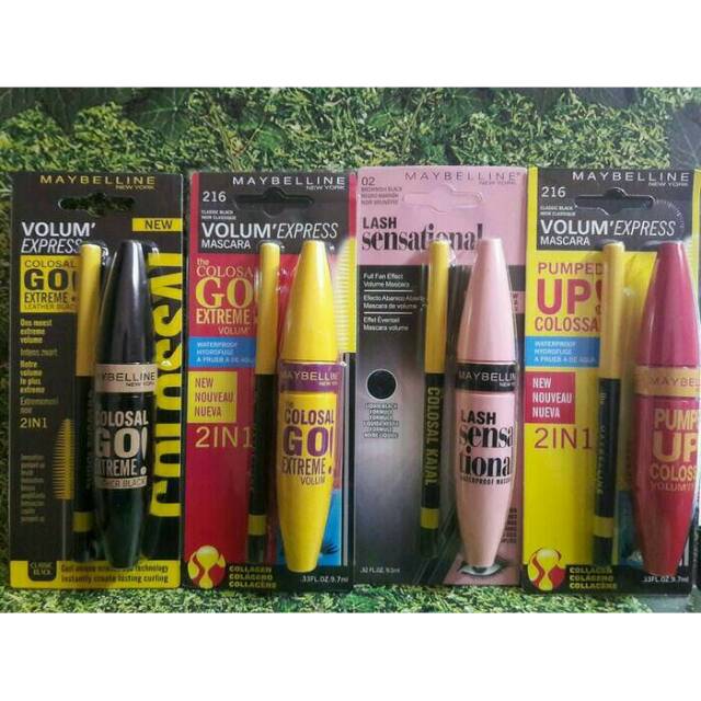 Maskara & eyeliner Maybelline magnum volum 2in1