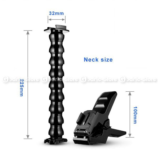 Action        Action Cam Jaws Flex Clamp Mount w/ Adjustable Neck for SJCAM SJ4000/SJ5000, GOPRO