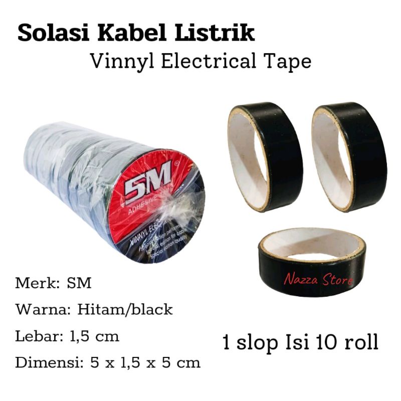 SM Solasi Kabel Listrik Hitam 1 Roll