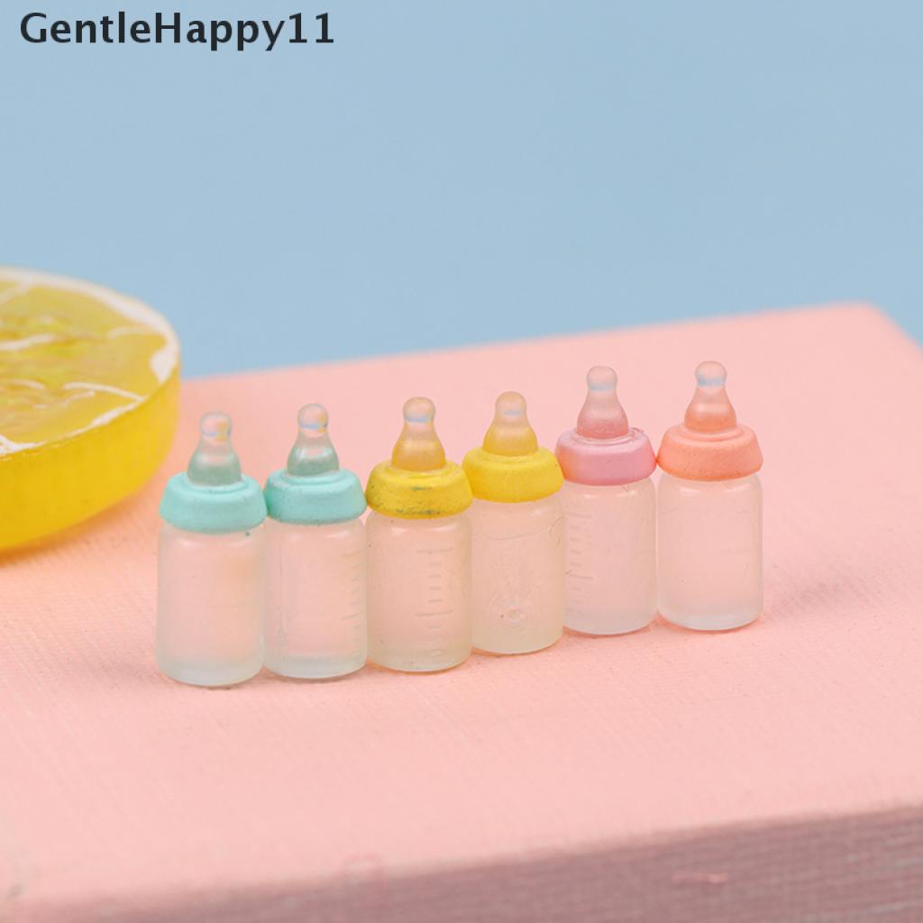 Gentlehappy 6Pcs Miniatur Botol Susu Bayi Skala 1: 12 Untuk Dekorasi Rumah Boneka