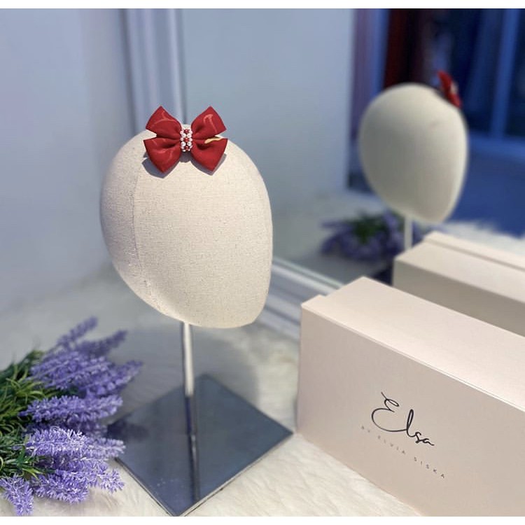 Kenzie Bow in Batik Red Headband Bayi Bando Bayi Bandana Bayi Topi Bayi Turban Bayi Pitabyelsa Elsa