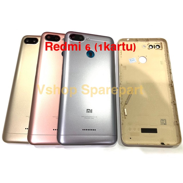 Backdoor Tutupan Baterai Back Casing Xiaomi Redmi 6 Single Sim