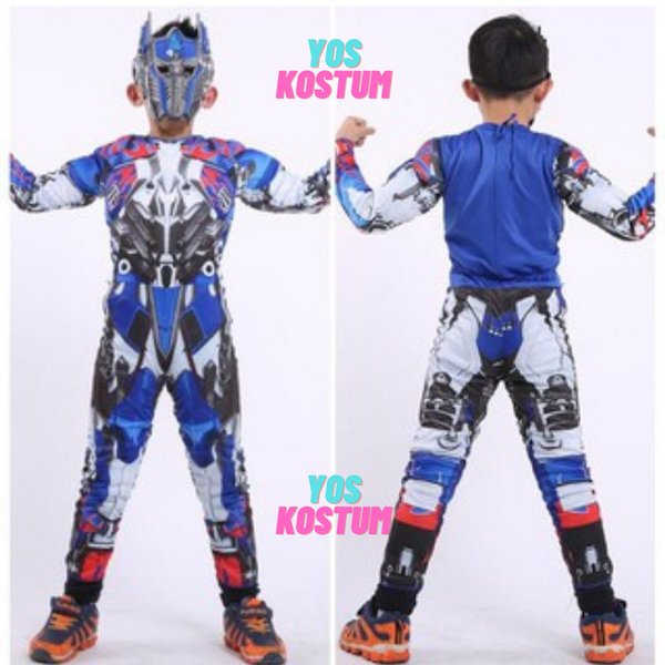 Kostum Anak Optimus Prime Import Busa Otot Baju Laki Cowok Costume Cosplay Transformers Ultah