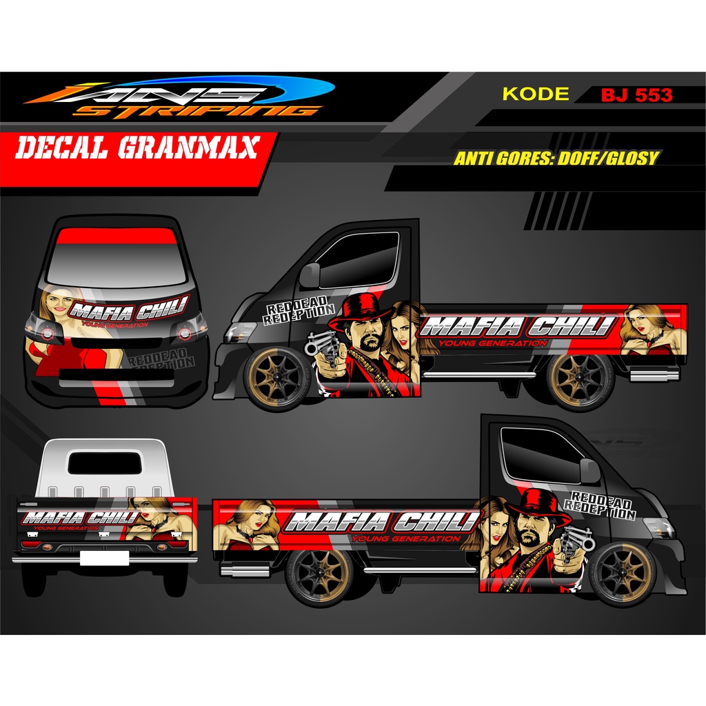 STIKER MOBIL GRANMAX PICK UP / DECAL GRANMAX CARRY L300 / STICKER MOBIL PICK UP