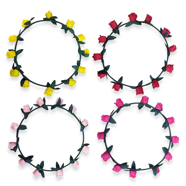 Mahkota Bunga Flower Crown Bando Hiasan Kepala Unttuk Anak dan Dewasa