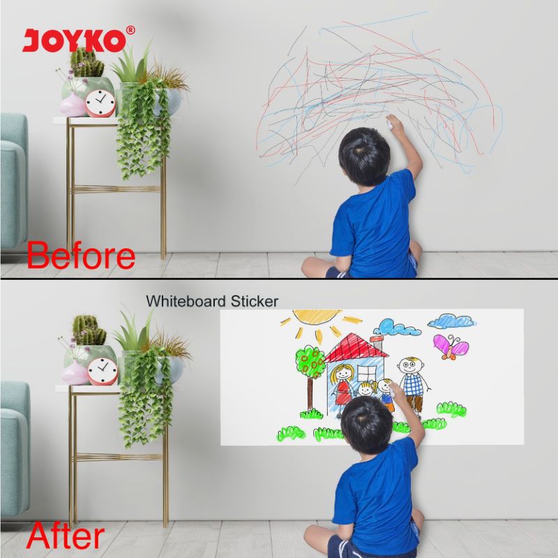 Stiker Papan Tulis Putih Whiteboard Sticker Joyko WBSK-150-2