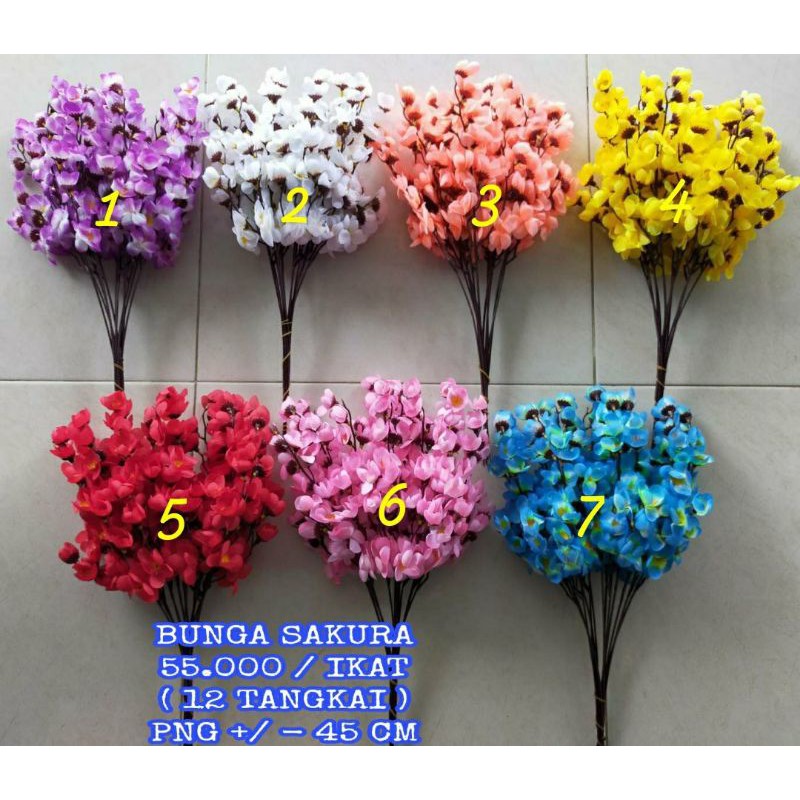 Bunga Sakura Bunga Artifisial Sakura Warna Bunga Sakura Lusinan