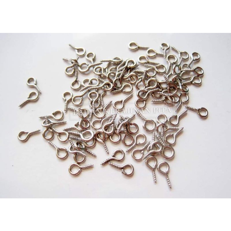 paku eyepin ulir silver gold mini gantungan boneka cantolan