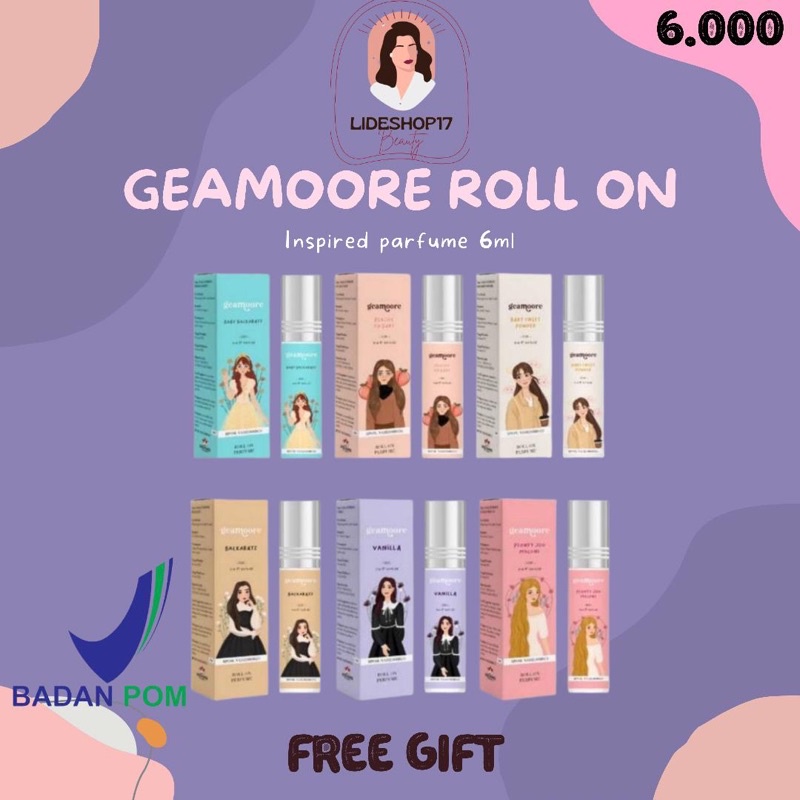 [BPOM] Inspired Parfum roll on 6ml by Geamoore / Parfum Geamoore Roll On 6ml