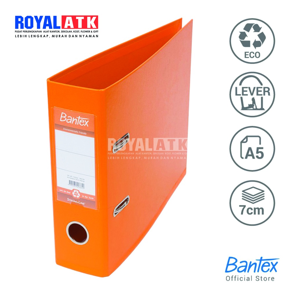

Bantex Lever Arch File Ordner Plastic A5Kwitansi 7cm 1453 - MANGO 64