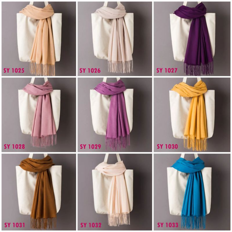 [ CASHMERE SOFT THIN ] Syal Daily Bahan Halus Tidak Panas