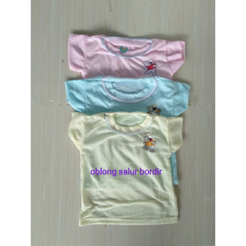 6 pcs Oblong bayi pendek salur bordir bayi/oblong bayi/oblong salur