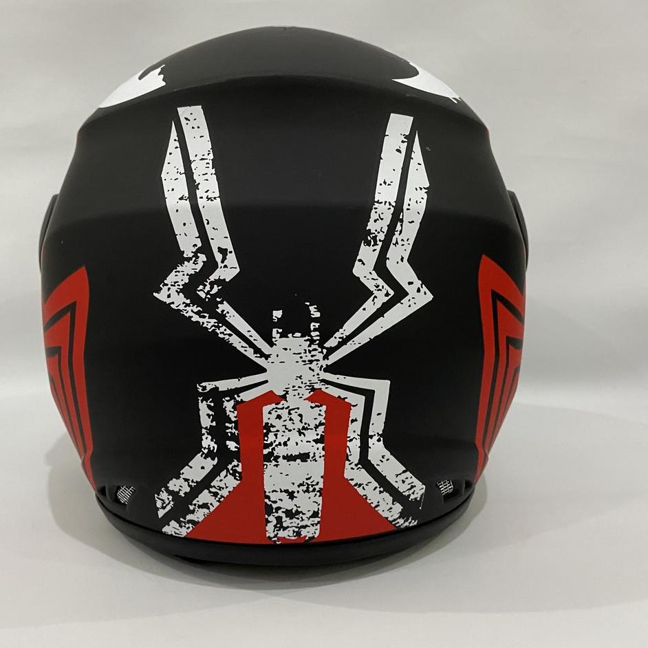 Dapatkan Promo?? Helm Evo Nuvo SNI Dewasa Motif Venom Hitam Merah Doff - 022 bukan KYT NHK GM INK ZE