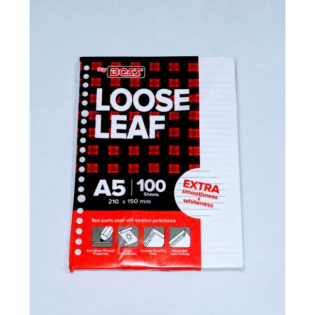 

(Ecer) Loose Leaf A5/100 Sheet (Vision/Big Boss) Kertas Binder
