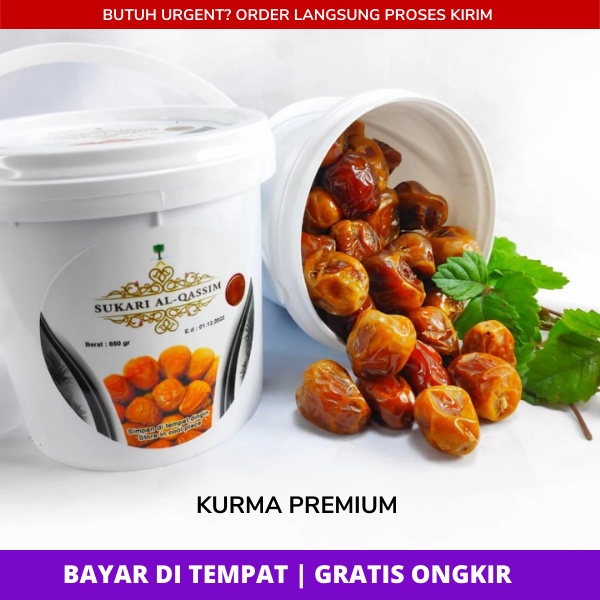 

PREMIUM Kurma Sukari Sukkari Kemasan Ember Al Qassim Qasim Asli Original Kurma Viral Queen of Dates 850 gram Kualitas Terbaik Kurma Segar Non Ruthob