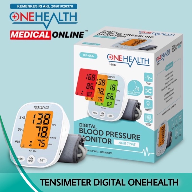 TENSIMETER DIGITAL ONEHEALTH KF-65A TENSI METER BLOOD PRESSURE MEDICALONLINE MEDICAL ONLINE