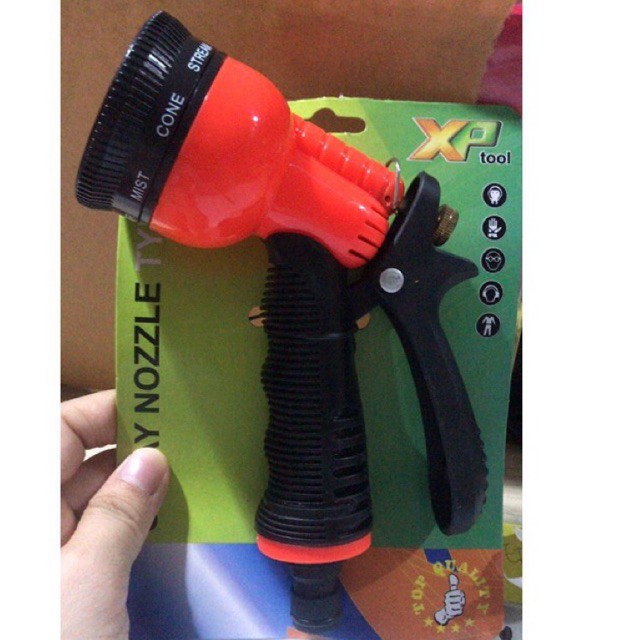 Semprotan Air Tembak XPTOOL 005 - 8posisi gg karet Spray Nozzle Hose Taman Kandang Rumah Cuci Motor