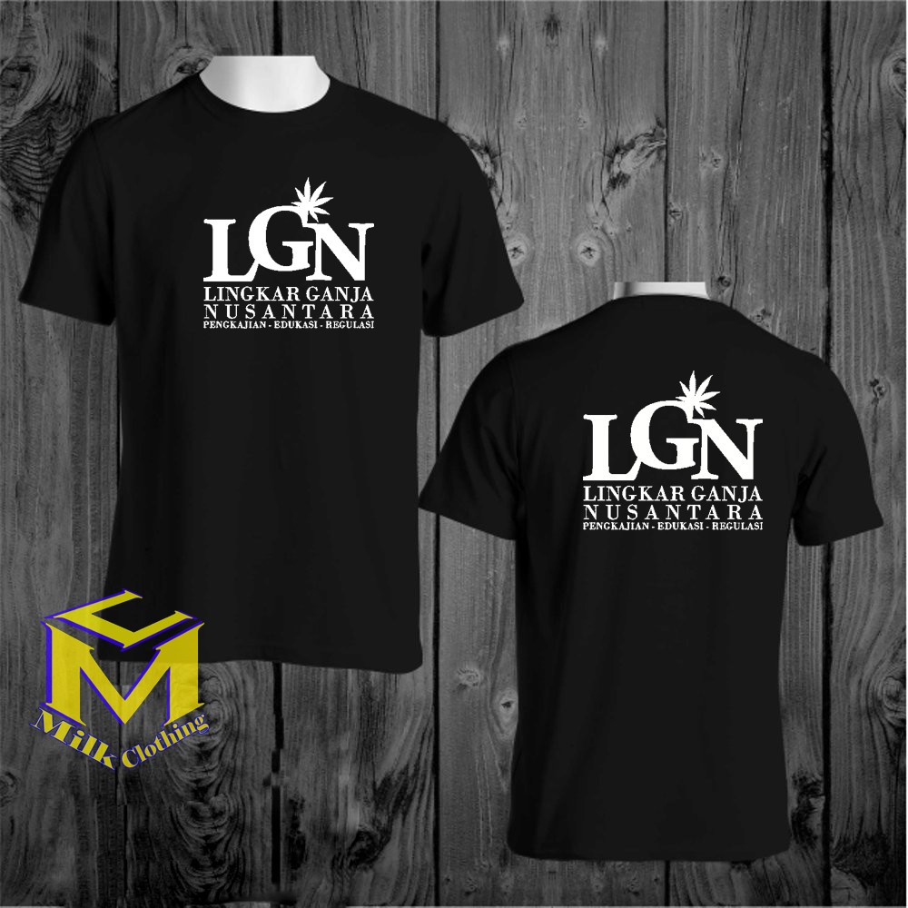 Kaos Polos Murah Lingkar Ganja Nusantara LGN Logo