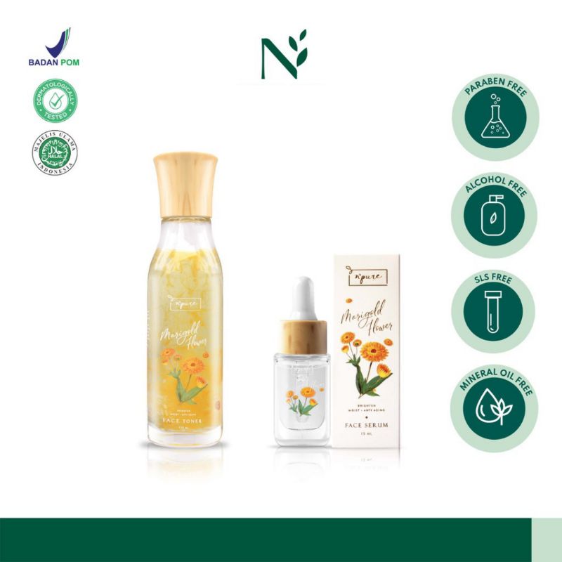 NPure Paket Toner dan Face Serum Marigold Series