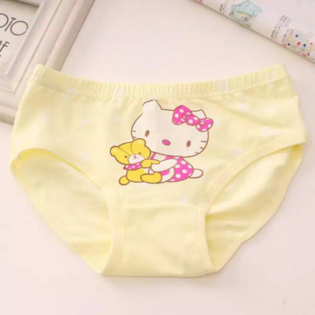 3pcs Celana Dalam Anak Perempuan Motif Undrewear Bahan Katun