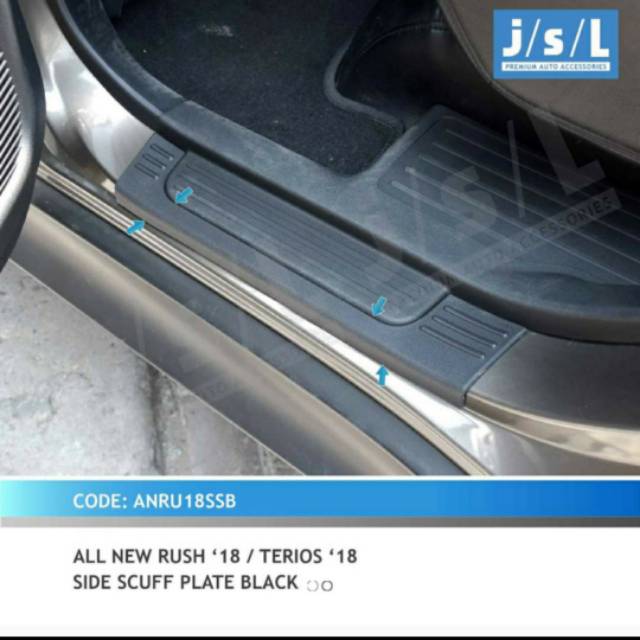 Sillplate samping all new Rush Terios 2018 2020 2022 hitam